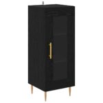vidaXL Highboard Čierny dub 34,5 x 34 x 180 cm Kompozitné drevo – Obrázok 6