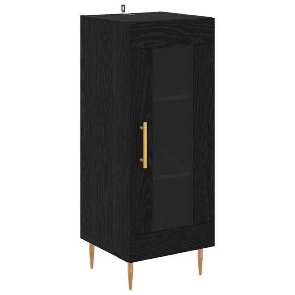 vidaXL Highboard Čierny dub 34,5 x 34 x 180 cm Kompozitné drevo – Obrázok 6