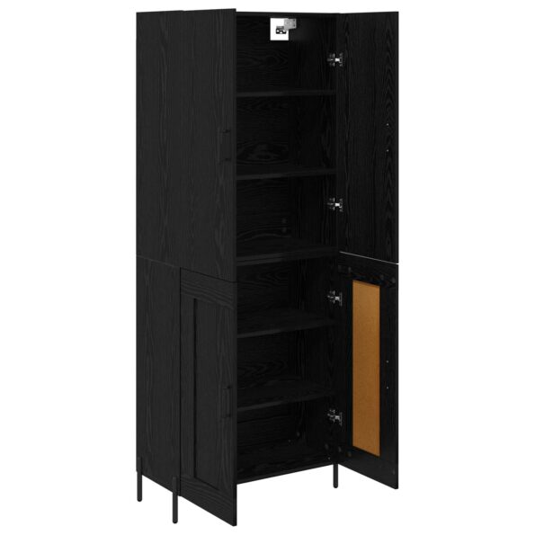 vidaXL Highboard Čierny dub 69,5 x 34 x 180 cm Kompozitné drevo – Obrázok 5
