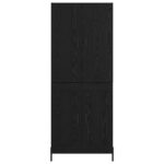 vidaXL Highboard Čierny dub 69,5 x 34 x 180 cm Kompozitné drevo – Obrázok 8