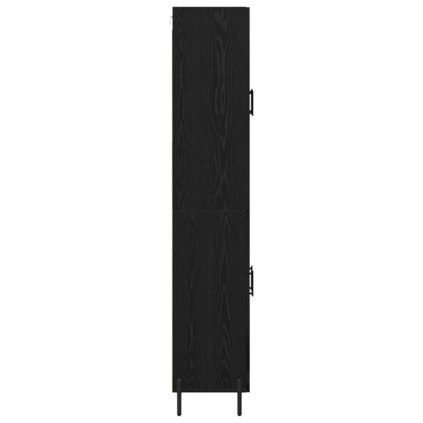 vidaXL Highboard Čierny dub 69,5 x 34 x 180 cm Kompozitné drevo – Obrázok 9