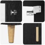 vidaXL Highboard Nástenný 2 pcs Čierny dub Kompozitné drevo – Obrázok 11