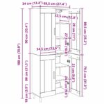 vidaXL Highboard Nástenný 2 pcs Čierny dub Kompozitné drevo – Obrázok 13