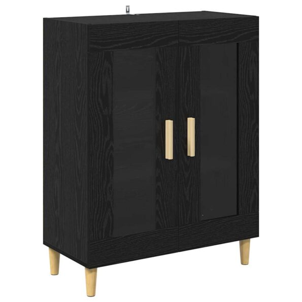 vidaXL Highboard Nástenný 2 pcs Čierny dub Kompozitné drevo – Obrázok 6