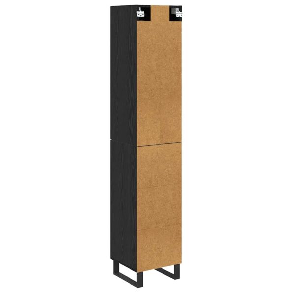 vidaXL Highboard Čierny dub 34,5 x 34 x 180 cm Kompozitné drevo – Obrázok 10