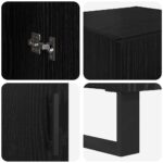 vidaXL Highboard Čierny dub 34,5 x 34 x 180 cm Kompozitné drevo – Obrázok 11