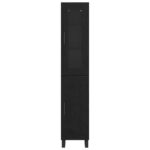 vidaXL Highboard Čierny dub 34,5 x 34 x 180 cm Kompozitné drevo – Obrázok 8