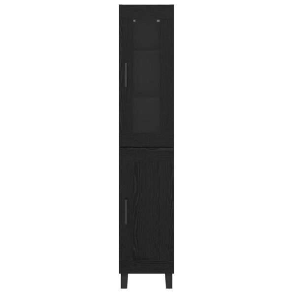 vidaXL Highboard Čierny dub 34,5 x 34 x 180 cm Kompozitné drevo – Obrázok 8