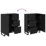 vidaXL Highboard Nástenný 2 pcs Čierny dub Kompozitné drevo – Obrázok 13