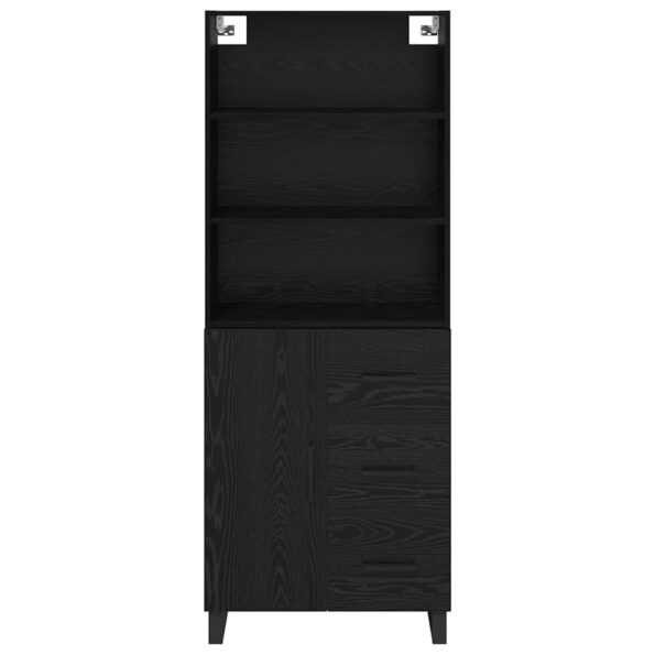 vidaXL Highboard Nástenný 2 pcs Čierny dub Kompozitné drevo – Obrázok 8