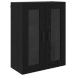 vidaXL Highboard Čierny dub 69,5 x 34 x 180 cm Kompozitné drevo – Obrázok 7