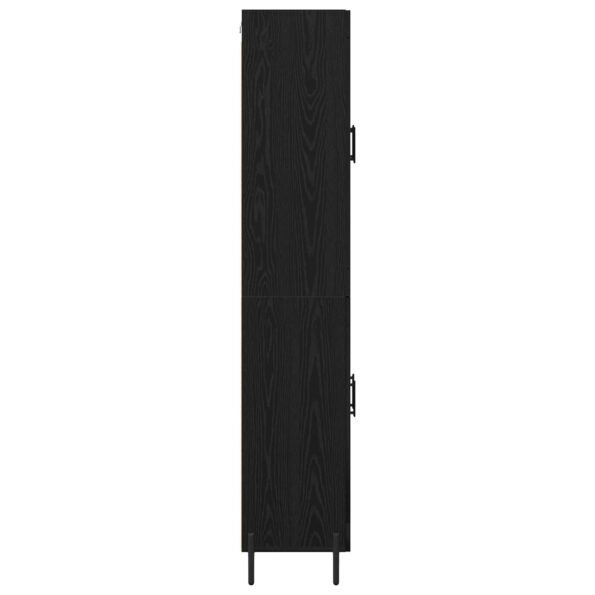 vidaXL Highboard Čierny dub 69,5 x 34 x 180 cm Kompozitné drevo – Obrázok 9