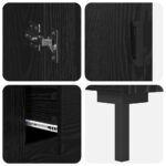 vidaXL Highboard so zásuvkou 2 pcs Čierny dub Kompozitné drevo – Obrázok 11