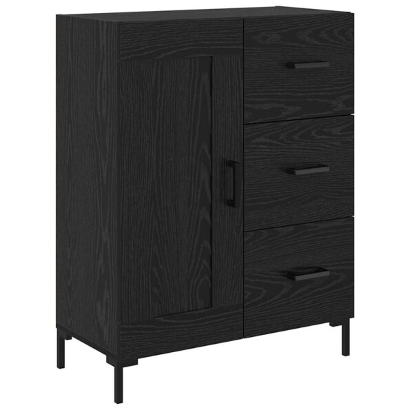 vidaXL Highboard so zásuvkou 2 pcs Čierny dub Kompozitné drevo – Obrázok 6