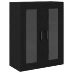 vidaXL Highboard so zásuvkou 2 pcs Čierny dub Kompozitné drevo – Obrázok 7