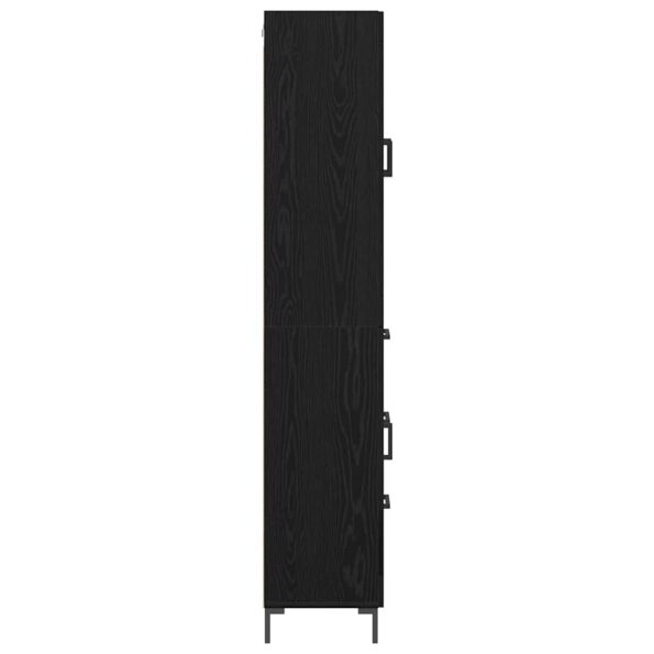 vidaXL Highboard so zásuvkou 2 pcs Čierny dub Kompozitné drevo – Obrázok 9
