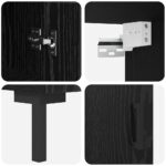 vidaXL Highboard Nástenný 2 pcs Čierny dub Kompozitné drevo – Obrázok 11