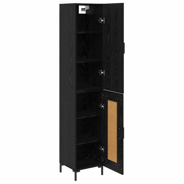 vidaXL Highboard Nástenný 2 pcs Čierny dub Kompozitné drevo – Obrázok 5