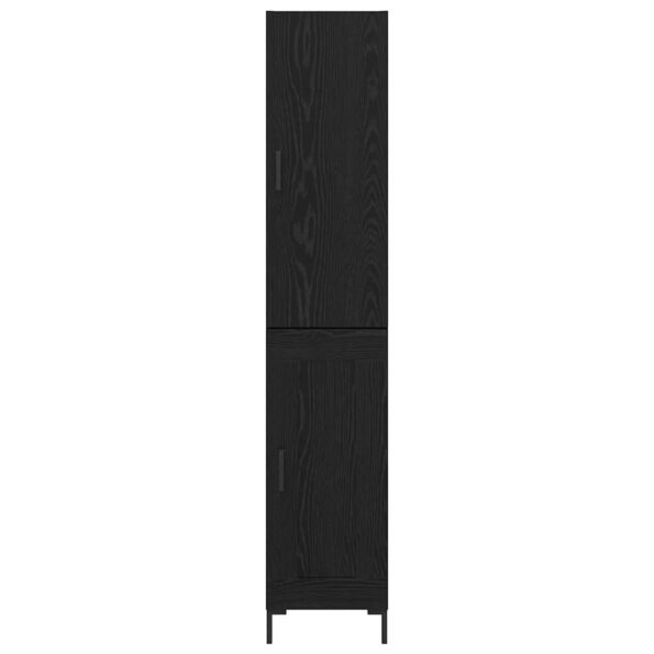 vidaXL Highboard Nástenný 2 pcs Čierny dub Kompozitné drevo – Obrázok 8