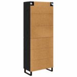 vidaXL Highboard 2 pcs Čierny dub Drevovláknitá doska a sklo – Obrázok 10
