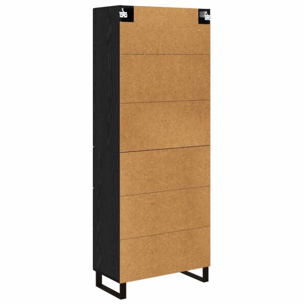 vidaXL Highboard 2 pcs Čierny dub Drevovláknitá doska a sklo – Obrázok 10