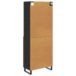 vidaXL Highboard Nástenný 2 pcs Čierny dub Kompozitné drevo – Obrázok 10