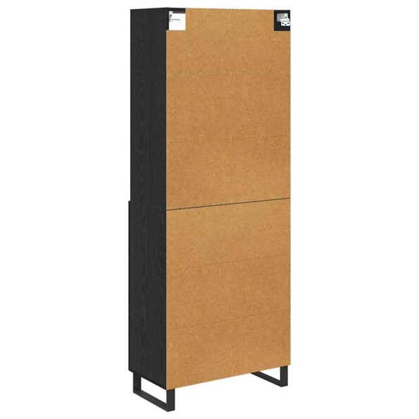 vidaXL Highboard Nástenný 2 pcs Čierny dub Kompozitné drevo – Obrázok 10
