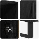 vidaXL Highboard Nástenný 2 pcs Čierny dub Kompozitné drevo – Obrázok 11