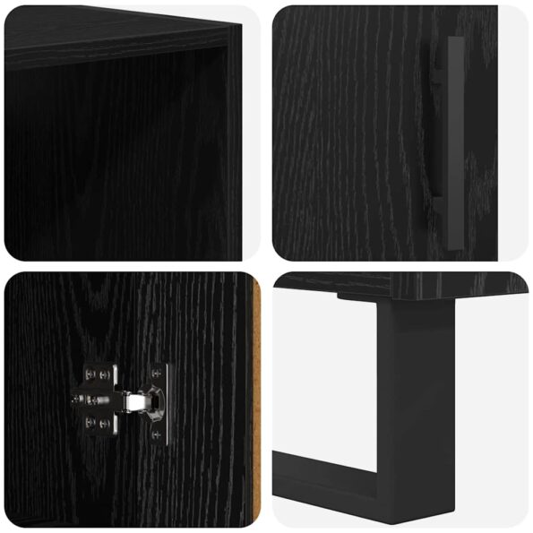 vidaXL Highboard Nástenný 2 pcs Čierny dub Kompozitné drevo – Obrázok 11