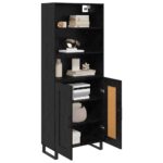 vidaXL Highboard Nástenný 2 pcs Čierny dub Kompozitné drevo – Obrázok 3