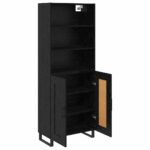 vidaXL Highboard Nástenný 2 pcs Čierny dub Kompozitné drevo – Obrázok 5