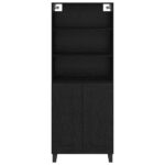 vidaXL Highboard Nástenný 2 pcs Čierny dub Kompozitné drevo – Obrázok 8