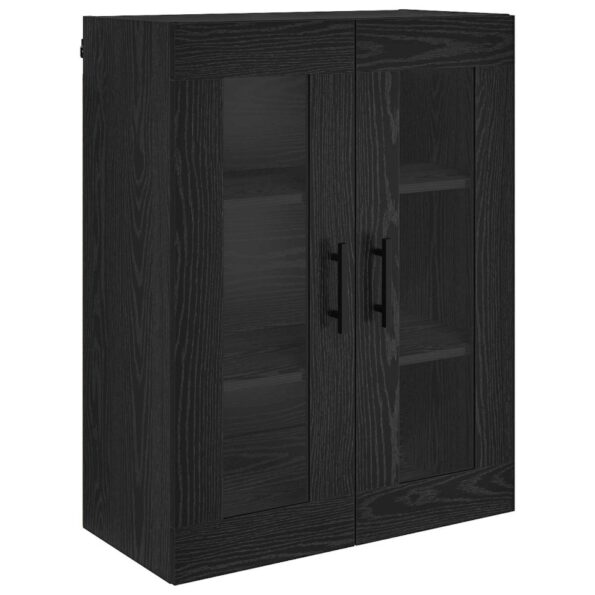 vidaXL Highboard 2 pcs Čierny dub Drevovláknitá doska a sklo – Obrázok 7