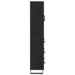 vidaXL Highboard 2 pcs Čierny dub Drevovláknitá doska a sklo – Obrázok 9