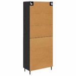 vidaXL Highboard 2 pcs Čierny dub Drevovláknitá doska a sklo – Obrázok 10