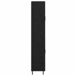 vidaXL Highboard 2 pcs Čierny dub Drevovláknitá doska a sklo – Obrázok 9