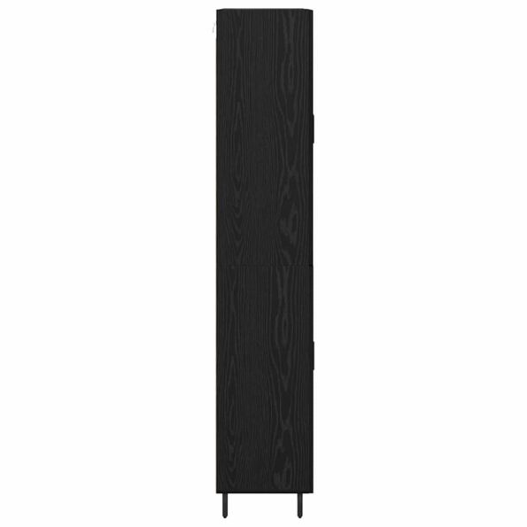 vidaXL Highboard 2 pcs Čierny dub Drevovláknitá doska a sklo – Obrázok 9