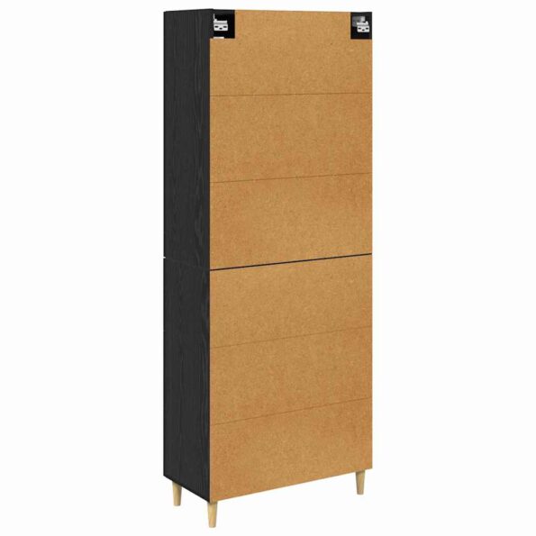 vidaXL Highboard Čierny dub 34,5 x 34 x 180 cm Kompozitné drevo – Obrázok 10