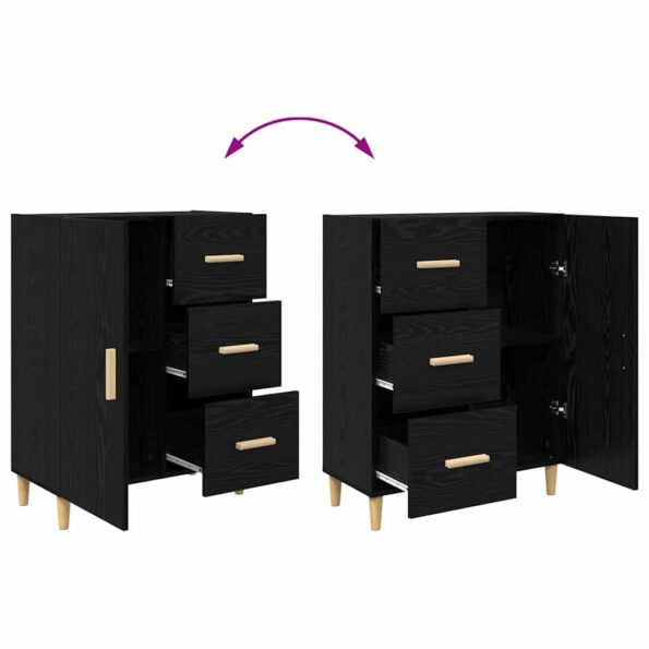 vidaXL Highboard Čierny dub 34,5 x 34 x 180 cm Kompozitné drevo – Obrázok 13