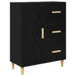 vidaXL Highboard Čierny dub 34,5 x 34 x 180 cm Kompozitné drevo – Obrázok 6