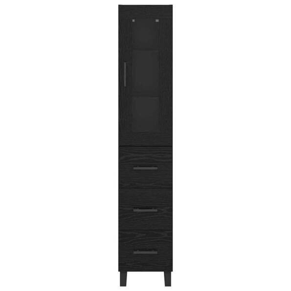 vidaXL Highboard Čierny dub 34,5 x 34 x 180 cm Kompozitné drevo – Obrázok 8