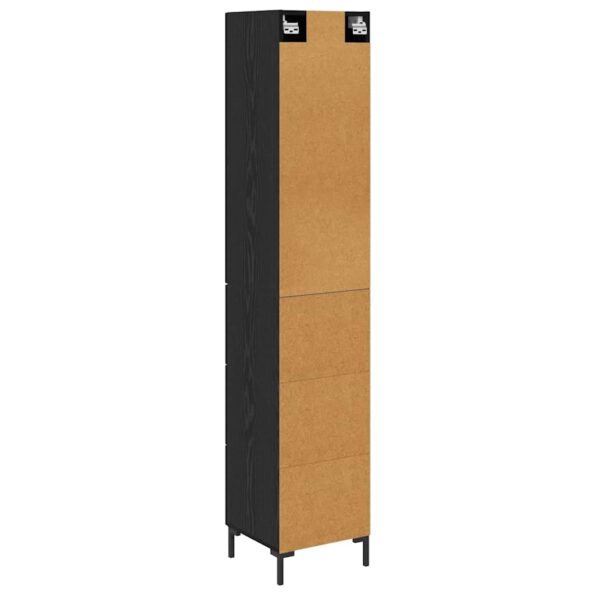 vidaXL Highboard Čierny dub 34,5 x 34 x 180 cm Kompozitné drevo – Obrázok 10