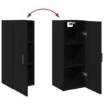 vidaXL Highboard Čierny dub 34,5 x 34 x 180 cm Kompozitné drevo – Obrázok 12