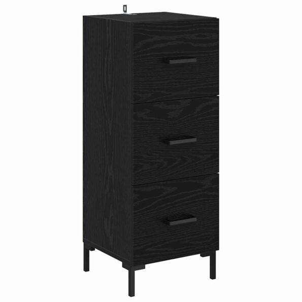 vidaXL Highboard Čierny dub 34,5 x 34 x 180 cm Kompozitné drevo – Obrázok 6