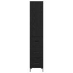 vidaXL Highboard Čierny dub 34,5 x 34 x 180 cm Kompozitné drevo – Obrázok 8