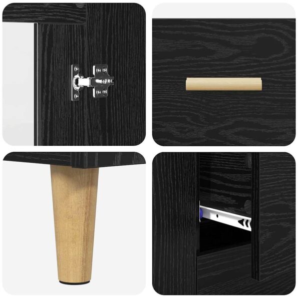 vidaXL Highboard so zásuvkou Čierny dub 69,5 x 34 x 180 cm – Obrázok 11