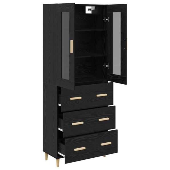 vidaXL Highboard so zásuvkou Čierny dub 69,5 x 34 x 180 cm – Obrázok 5