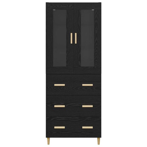 vidaXL Highboard so zásuvkou Čierny dub 69,5 x 34 x 180 cm – Obrázok 8