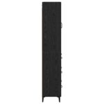 vidaXL Highboard Čierny dub 69,5 x 34 x 180 cm Kompozitné drevo – Obrázok 9