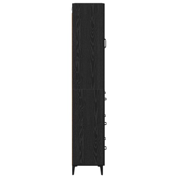 vidaXL Highboard Čierny dub 69,5 x 34 x 180 cm Kompozitné drevo – Obrázok 9